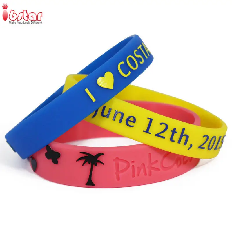 

1 pcs customized silicone bracelets with custom design or phone numbers or english letters for kids anti-lost wrist bracelet
