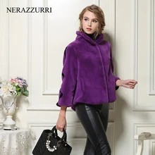Nerazzurri, зимняя женская куртка из искусственного меха, воротник-стойка, короткая цветная шуба из искусственного меха норки, большие размеры, верхняя одежда, 5xl, 6xl, 7xl