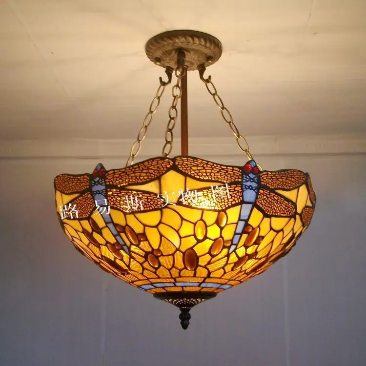 Европейский Fordjoy Стрекоза Tiffanylamp люстра Бальные антистеклянные лампы для спальни