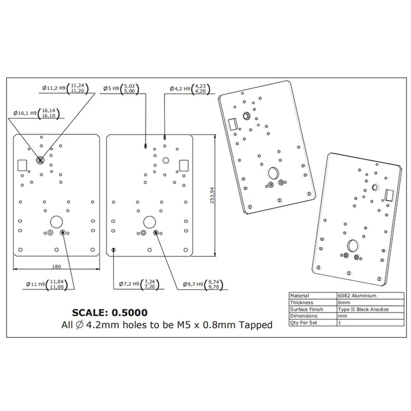 Workbee Plate Set Build Board Lead Screw Driven Gantry Board For Openbuilds