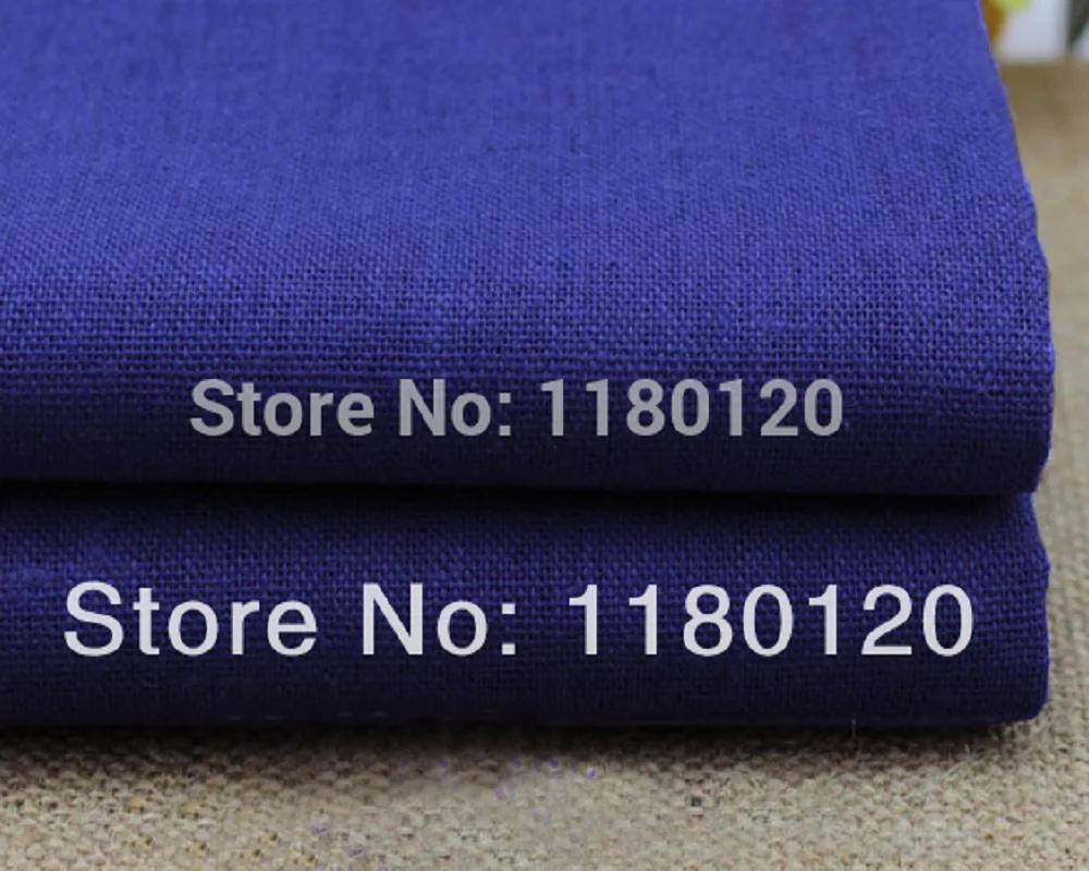 50 см* 140 см модная Королевская Синяя однотонная льняная ткань текстиль zakka Лен Хлопок Ткань