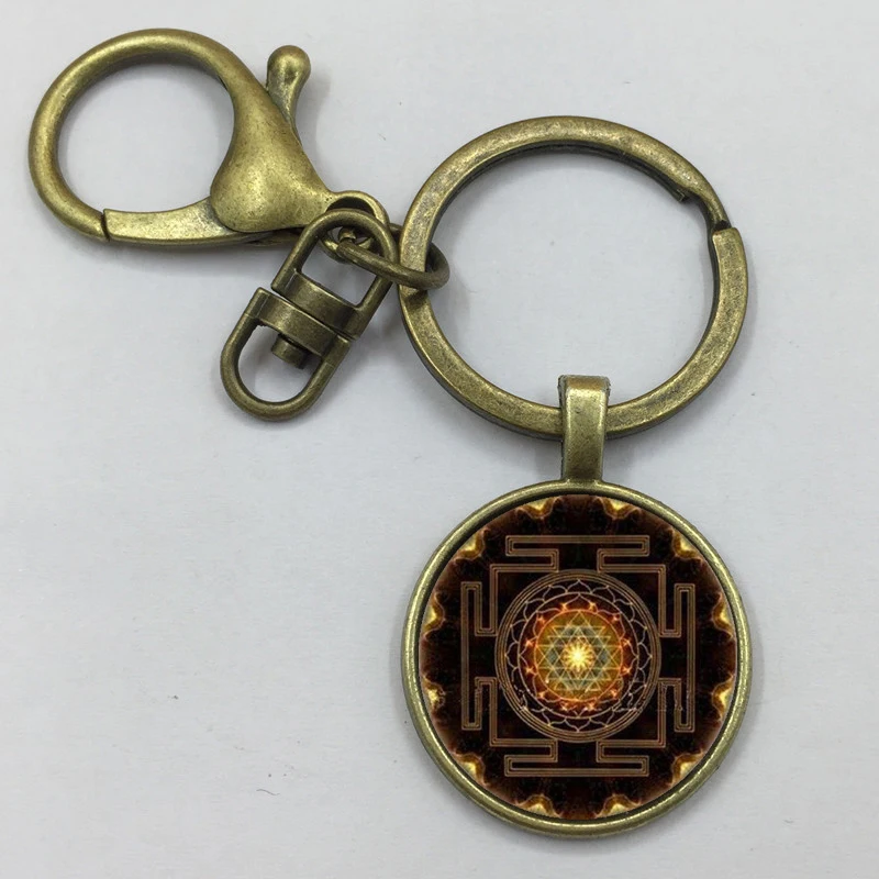 2 / Color Buddhist Sri Lanka Yantra Pendant Keychain Friends Giftsin