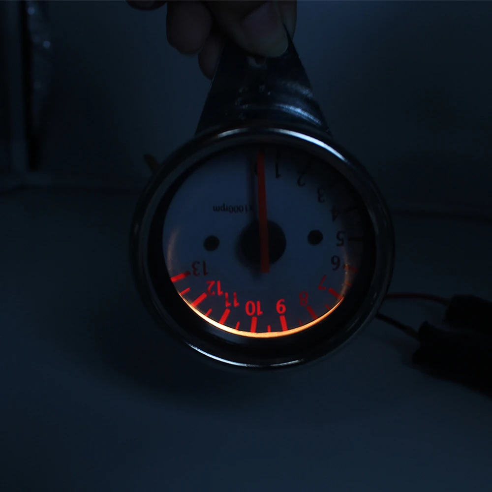 Мотоцикл Спидометр Speed Gauge со СВЕТОДИОДНОЙ Подсветкой (Серебро)|meter tank|meter lightmeter