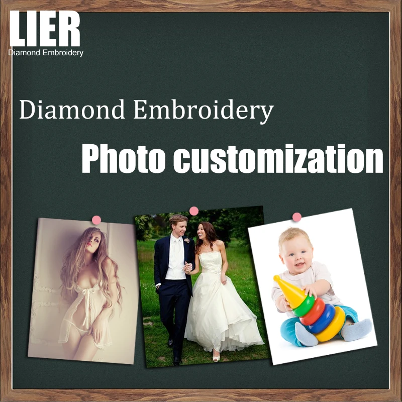 

LIER 5D diy Diamond Painting Photos,Custom Full Square Picture of,Cross Stitch Diamond Embroidery for Baby and wedding gift
