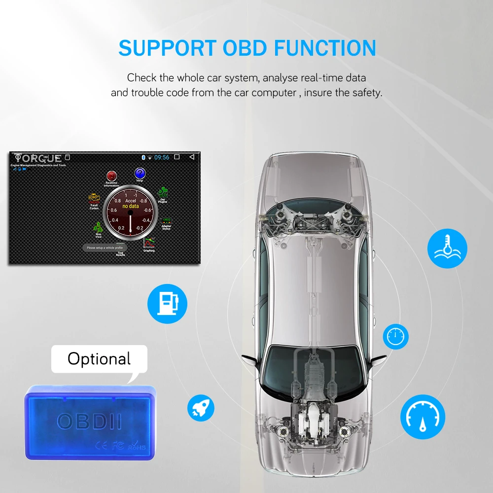 Top Bonroad 801A8D5 T8 Android 8.1.0 Car DVD Video Player For Caddy CC EOS Golf Jetta Passat Polo Scirocco Tiguan For Skoda For Seat 13