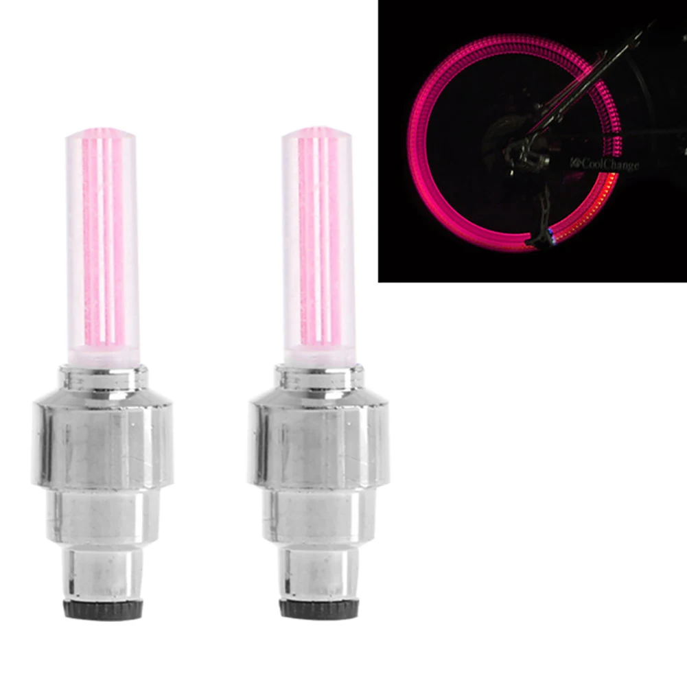 Sale 2pcs Wheel Spoke Flash Light  LED Dust Caps For Bike Car Motorbike Tire 5