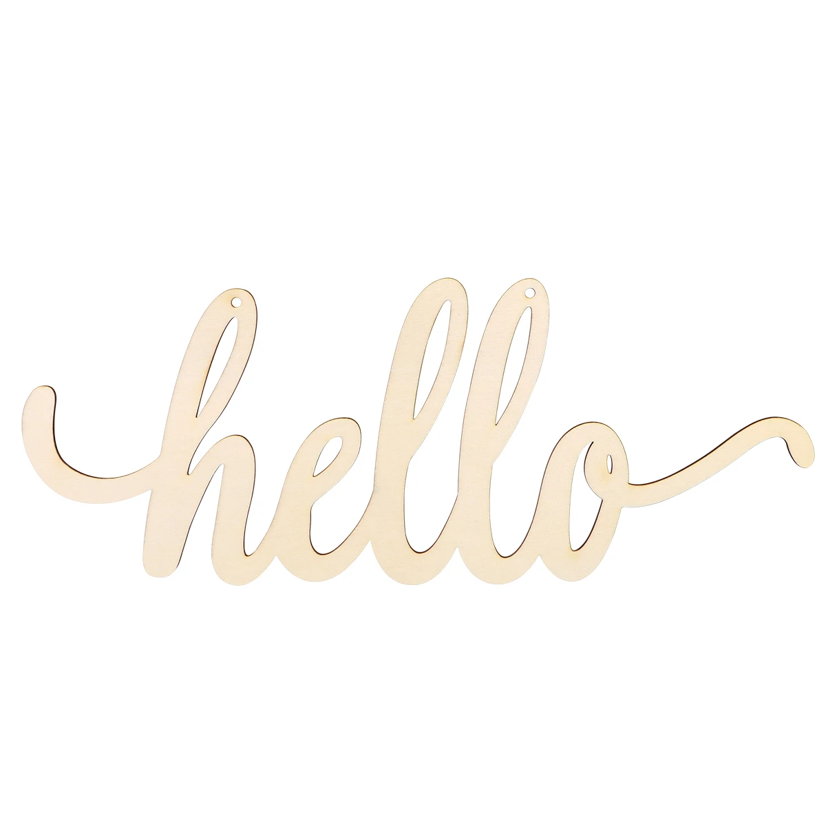 

1PC Hello Wood Sign Chic Decorative Welcome Sign for Home Cafe Store