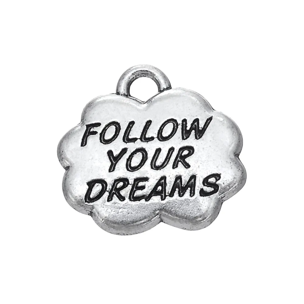 my-shape-20pcs-Metal-Engraved-Follow-Your-Dreams-Charm-Jewelry(1)