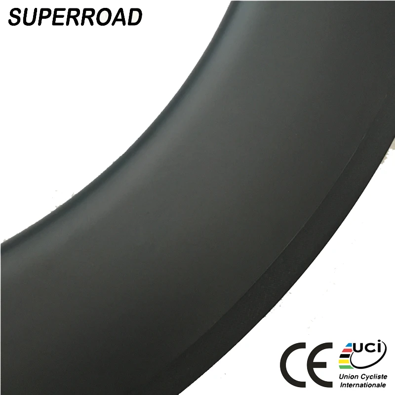 Высокое качество Superroad 28 мм в ширину 88 мм Deep Road Carbon 700C велосипедные бескамерные диски китайские