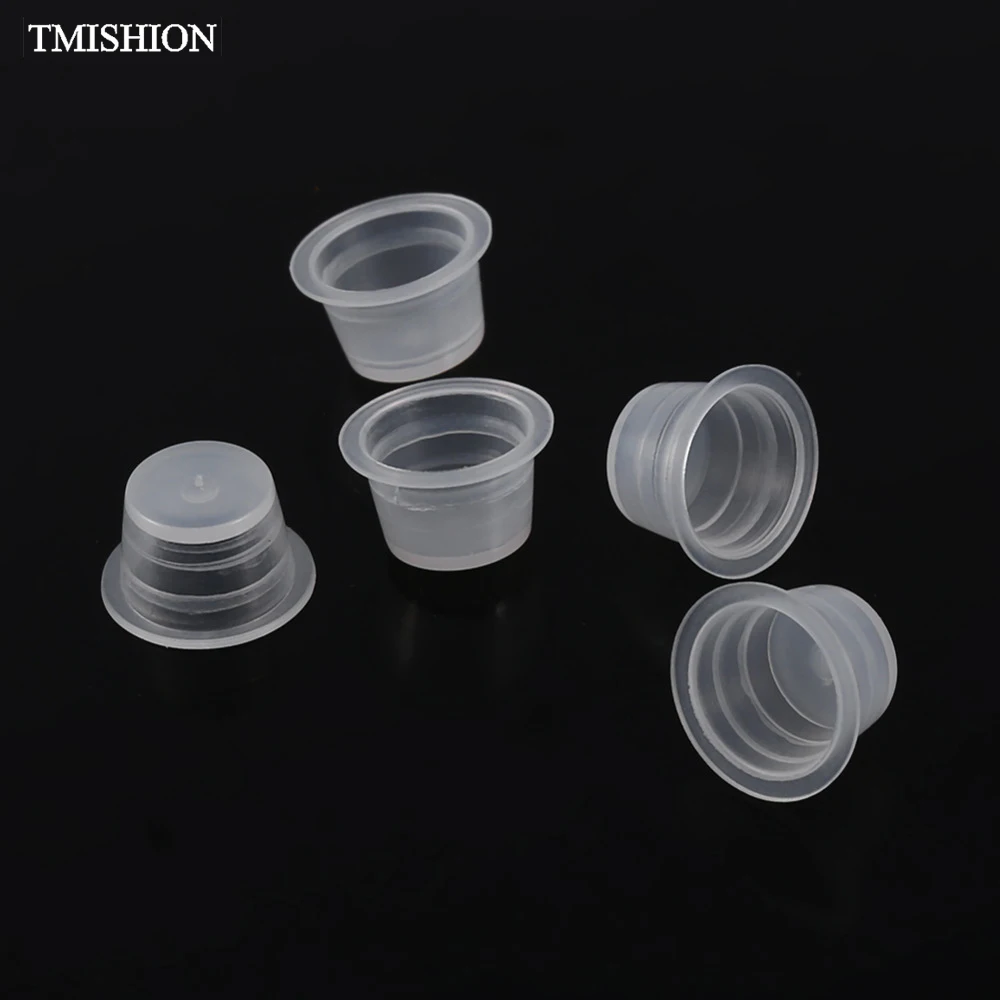 

100pcs/Set Tattoo Ink Cup Cap Holder Pot M/L Plastic Holder Microblading Makeup Pigment Container Disposable Supplies Accessory