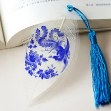 Вен закладки Феникс пион из белого и голубого цвета