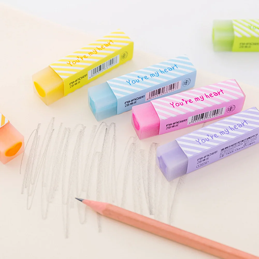 2 шт. Kawaii Ластики мини милые карандаши для рисования резинки канцелярские Ластики для детей школьные офисные резиновые принадлежности для коррекции