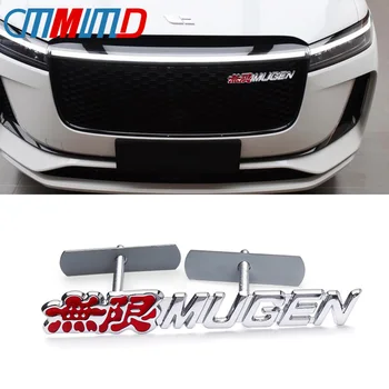 

Car Styling 3D Metal MUGEN Front grille Emblem Car Stickers Auto Badge Decal for HONDA Civic Accord S2000 CR-V Accessories