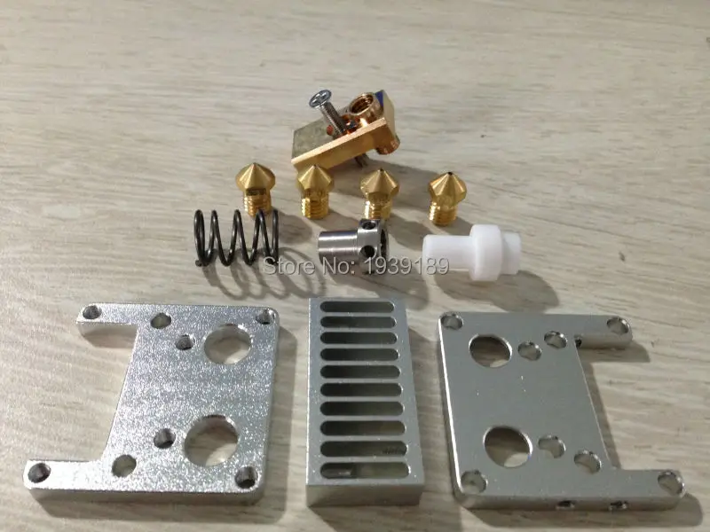 Ultimaker 2+ UM2+ E3D Olsson block nozzle with Heat Sink hotend header kit for 3.00mm filament 3D printer DIY part Ultimaker 2+ UM2+ E3D Olsson block nozzle with Heat Sink hotend header kit for 3.00mm filament 3D printer DIY part