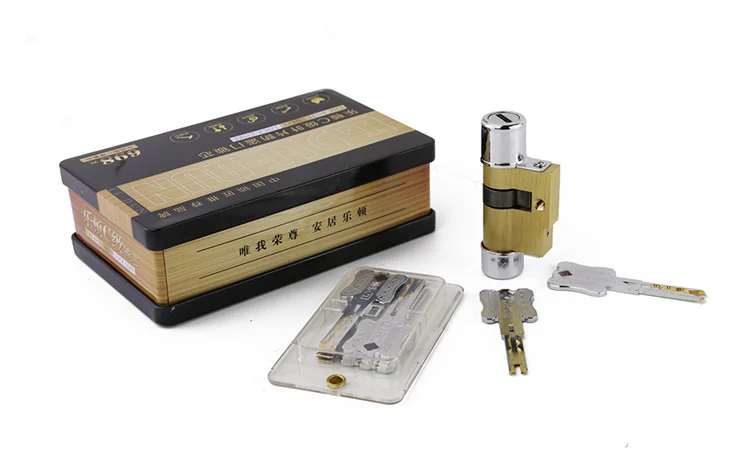 

Hot Sell!High Quality Super C Type Lock Cylinder with 8 Keys, Steel Shell Anti-Theft Lock for Home Use