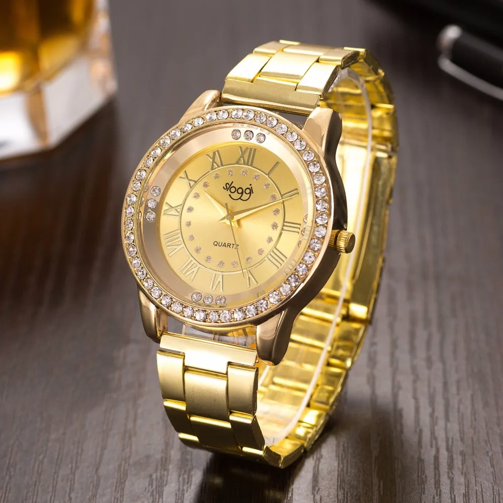 

Hot selling stainless steel watch women and men Roman numerals alloy watches diamond quartz watch autumn new relogio masculino