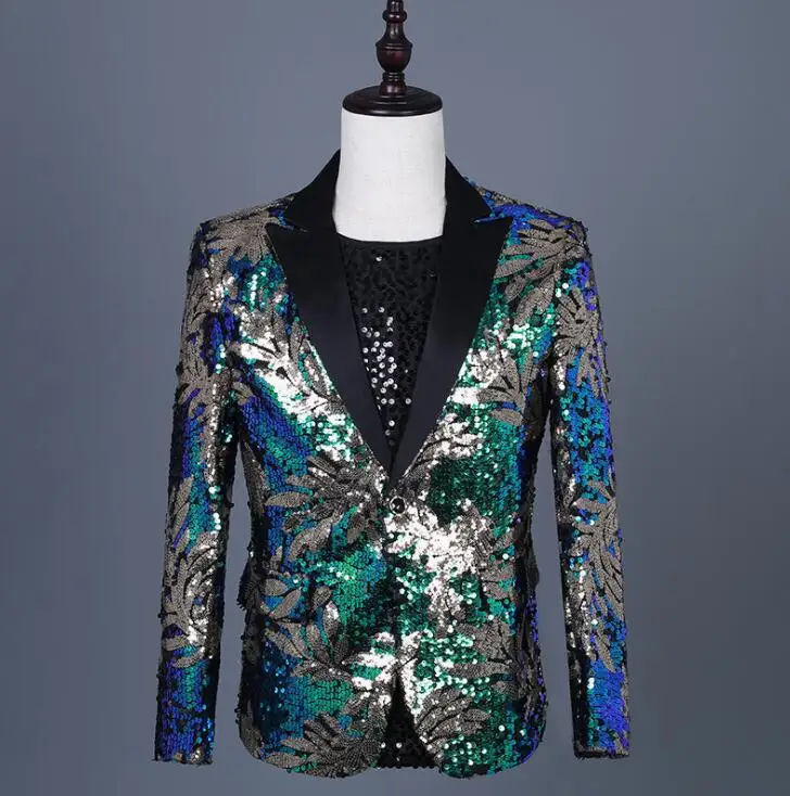 US $69.7 18% OFF|magician sequins blazer men suits designs jacket mens stage costumes for singers clothes dance star style dress punk rock blue in US $69.7 18% OFF|magician sequins blazer men suits designs jacket mens stage costumes for singers clothes dance star style dress punk rock blue in
