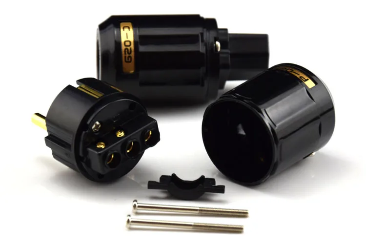 de Ouro-banhado Conector de Alimentação de Um