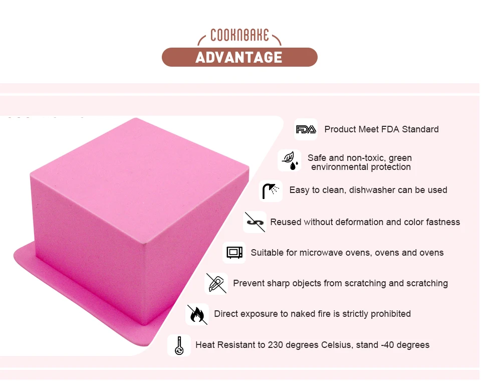 Силиконовая форма для мыла, 500 мл, форма для торта, тоста, хлеба, силиконовая форма для кубиков, квадратная форма для выпечки торта, инструмент для приготовления пищи, сделай сам, на день рождения