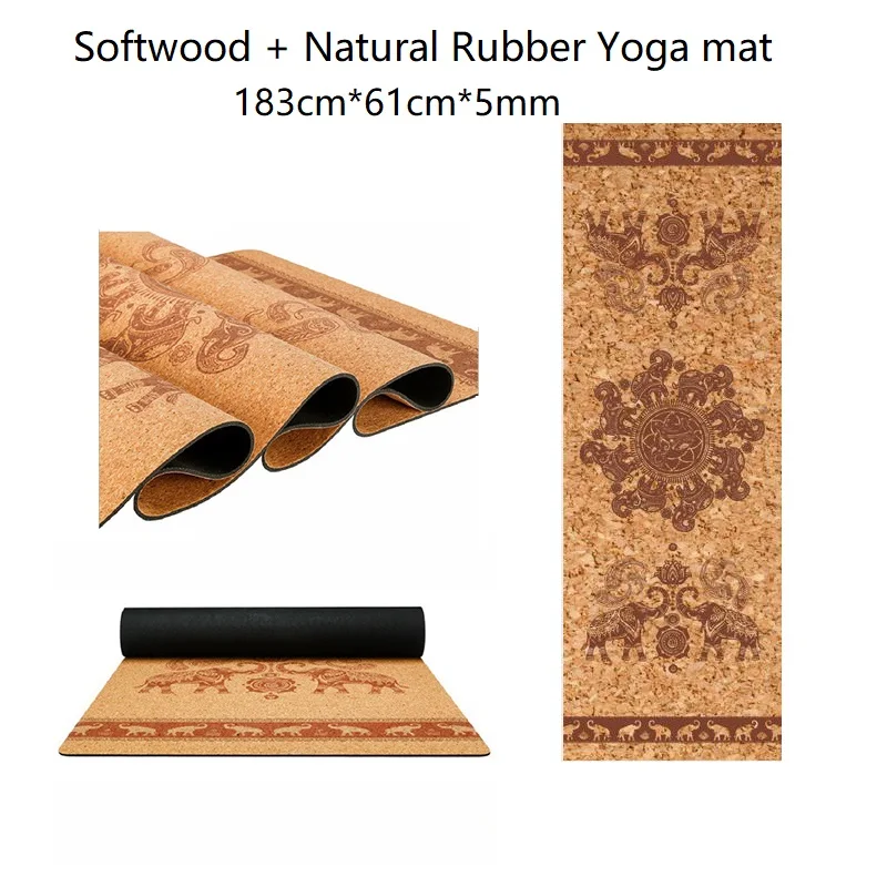 

New hot sale natural rubber yoga mat cork professional portable yoga mat mm senior can be customized pattern