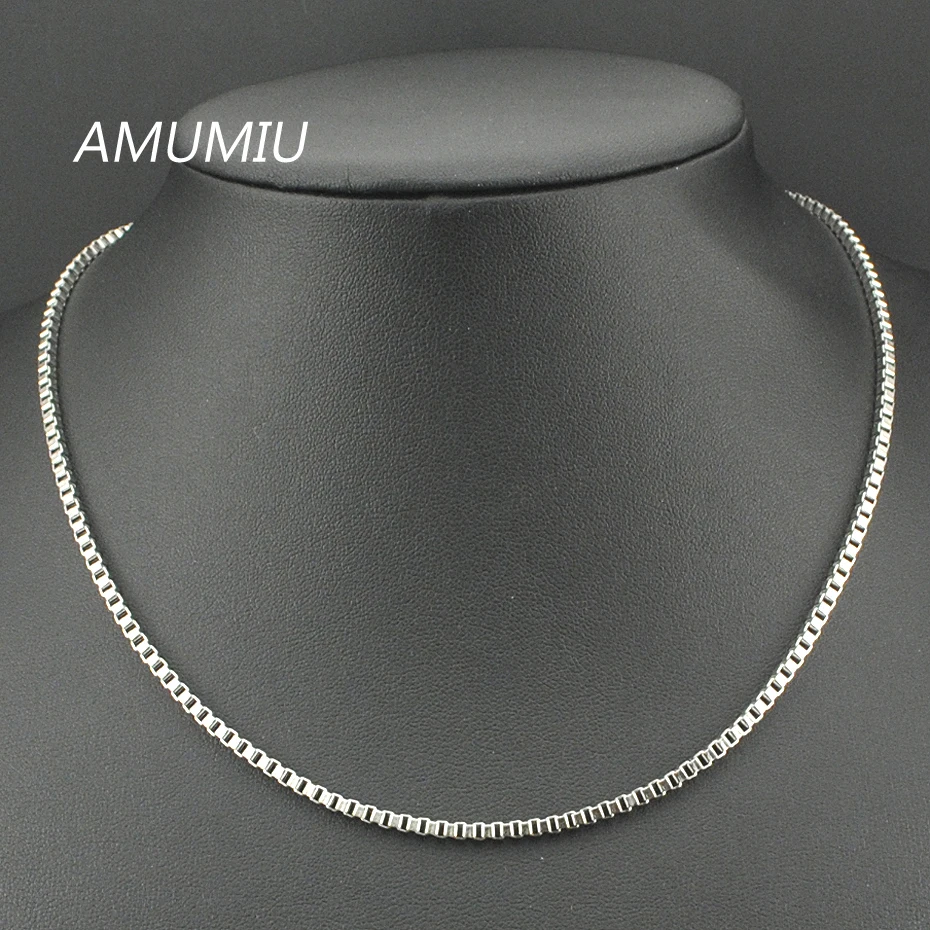 Золотая цепочка на шею для мужчин и женщин AMUMIU 40 70 см аксессуары из нержавеющей