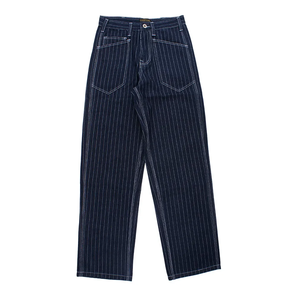 Осень Зима винтажные полосатые джинсы мужские карго уличная мото свободные джинсы Hombre длинные потертые джинсовые повседневные брюки мужская одежда - Цвет: stripe
