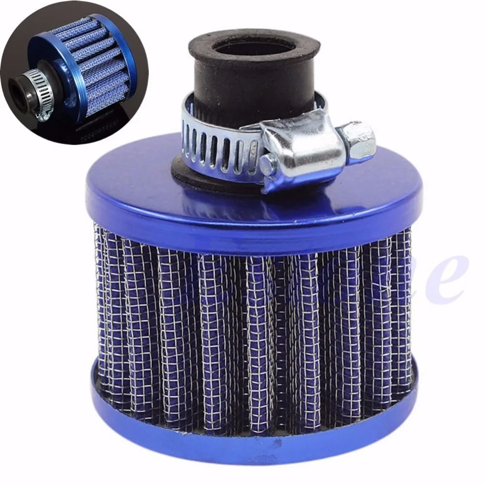 12mm Car Motor Cold Air Intake Filter Turbo Vent Crankcase Breather Cleaner Blue C45in Air