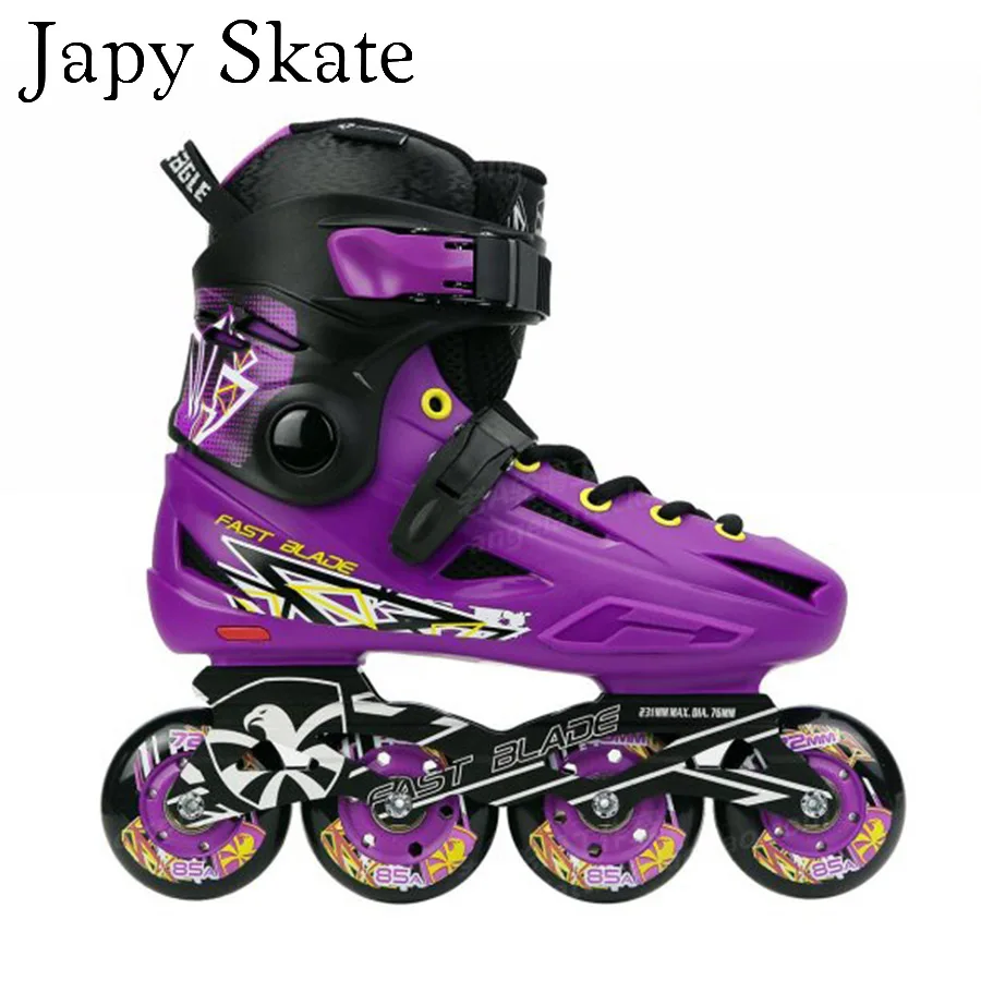 Japy Skate Flying Eagle FBS Встроенные роликовые коньки Falcon профессиональные Взрослые роликовые коньки обувь скольжение слалом без катания хорошо как SEBA - Цвет: Фиолетовый