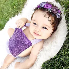 2016 NEW ARRIVAL Newborn Baby Girl Clothes Ruffle Sunsuit Outfit Sequined Backless Romper Playsuit