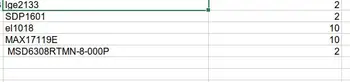 

26PCS lge2133=2PCS SDP1601=2PCS el1018=10PCS MAX17119E=10PCS MSD6308RTMN-8-000P=2PCS