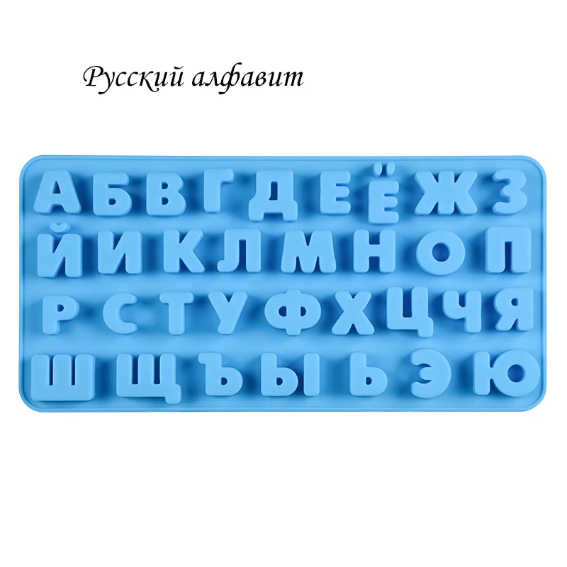 

Russian Alphabet Silicone Chocolate Mold Letters 3D Cake Decorating Tools Tray Fondant Molds Jelly Cookies Baking Mould