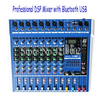 

8 Channel 24 DSP Digital Effect Sound Mixer Console Equipment Professional Bluetooth USB DJ Mixing Recording Studio Equipment