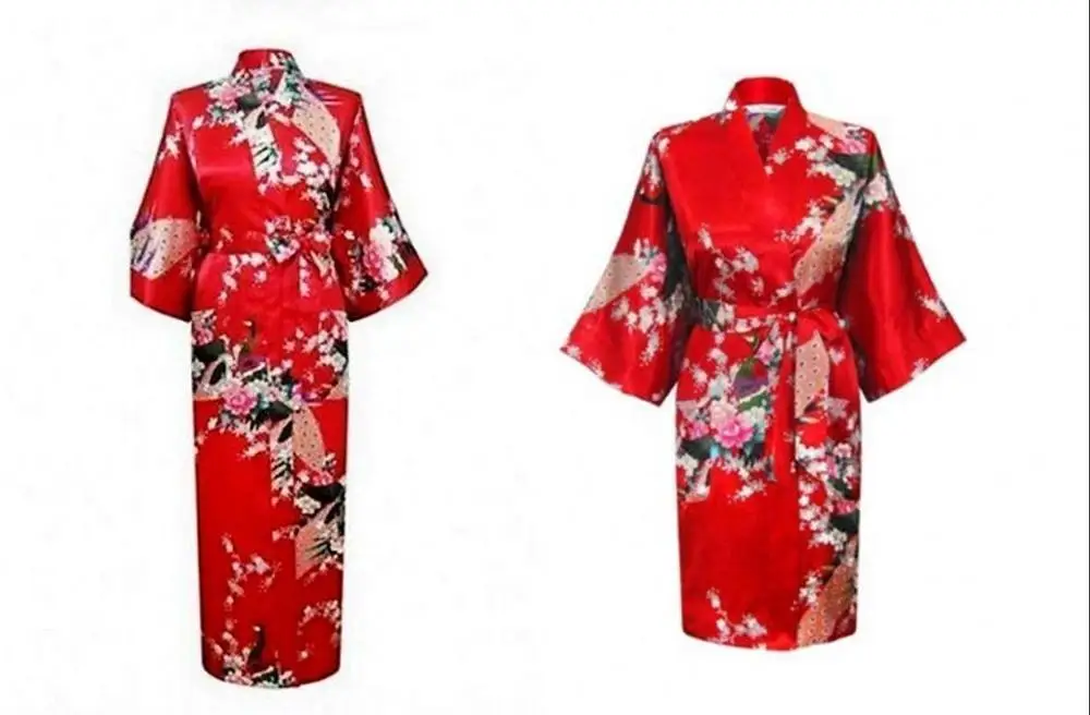 Правый атласный MR& MRS цветочный свадебный халат Сексуальная Свадебная ночная рубашка кимоно для невесты Пижама для невесты Вечерние подарок шёлковый банный Халат - Цвет: Red