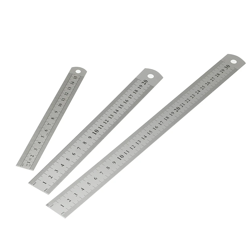 1 個 50 30 センチメートル 15 センチメートル両面スケールステンレス鋼ストレート定規測定ツール学校事務用品 0 5 ミリメートル 0 7 ミリメートル Rulers Aliexpress