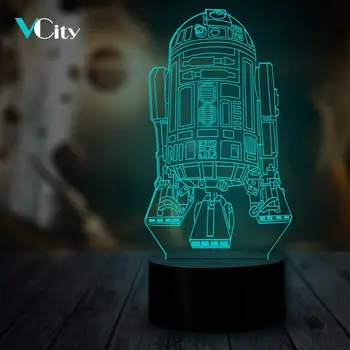 

VCity BB2 3D Night Light LED USB Lamp Mood Lights Movie Fans Multicolor Luminaria Table Lamp Bedside Led Gifts for Kid Movie Fan