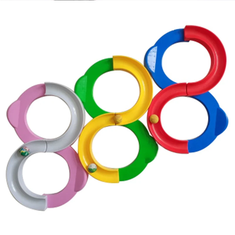Rolling ball game eye hand coordination training educational toy 8 shape track