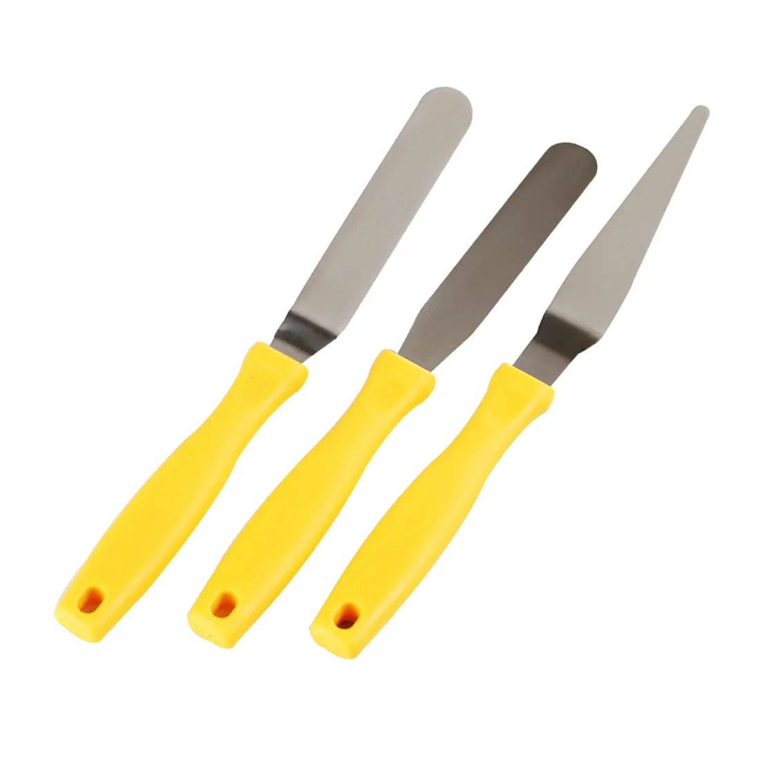  Ramdom color Chocolate Scraper Cream Small Scraper Cake Decoration Flattening Tool Palette Knife 3p