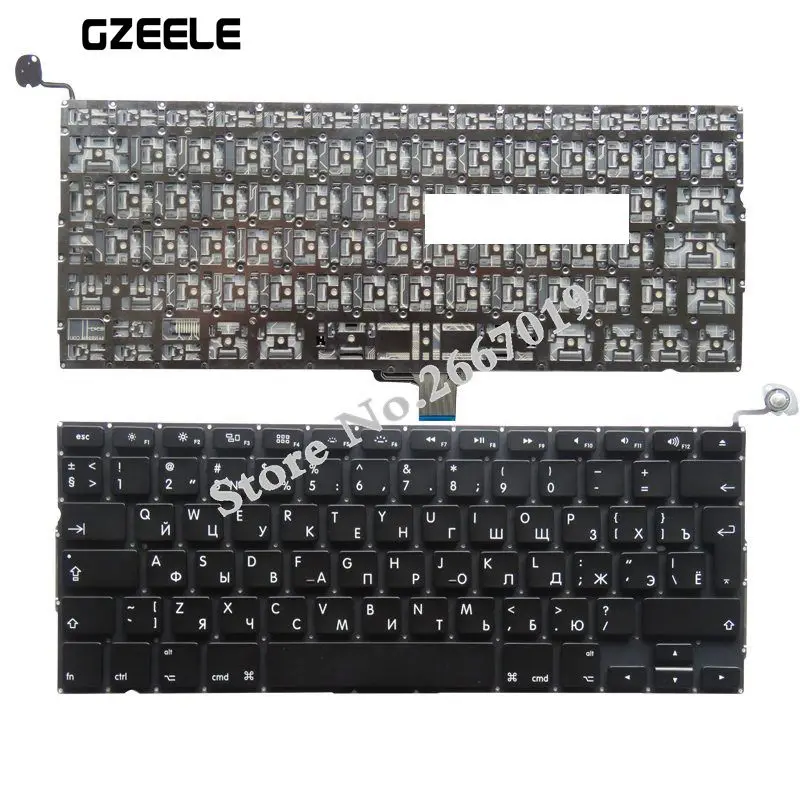 Новая русская клавиатура A1278 новинка 13 3 RU для Macbook Pro MC700 MB990 MC374 MB466 | Компьютеры и