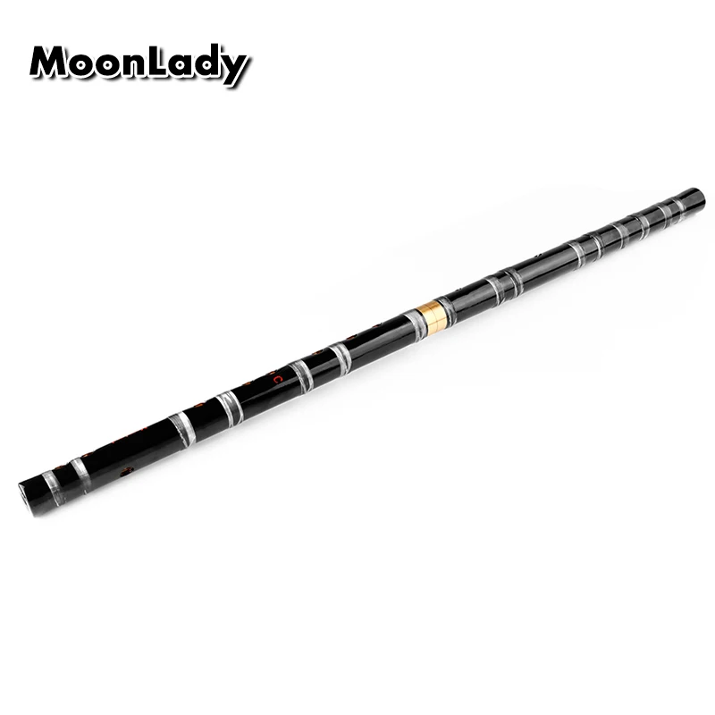 US $11.70 CDEFG Key Separable Black Bamboo Flute with Transparent Line Musical Instrument Chinese Traditional Handmade Woodwind Instrument