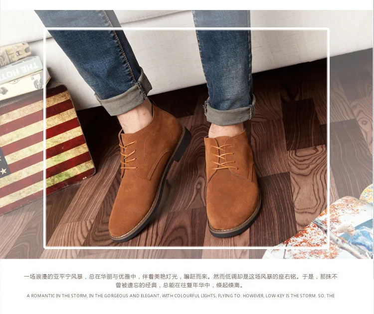 Мужские ботинки Роскошная брендовая мужская обувь из натуральной кожи Большие размеры 45, мужская повседневная обувь с высоким берцем рабочие ботинки на шнуровке