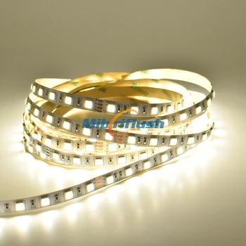 

50M/lot 20-22LM/led Two Color LED Flexible Strip SMD 5050 DC12V 14.4W/M 60leds/M 24V 10MM PCB warm cool white for Square