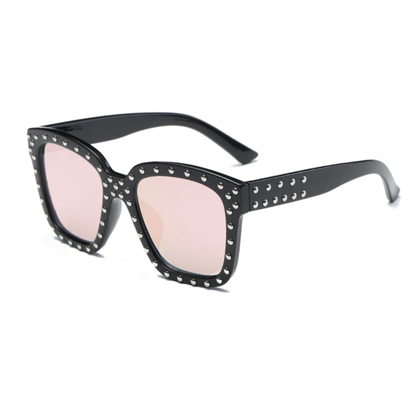 RILIXES kinder baby kinder Sonnenbrille Neue Stil Sonnenbrille Trend Damen Persönlichkeit Sonnenbrille Niet Dekorative Gläser UV400