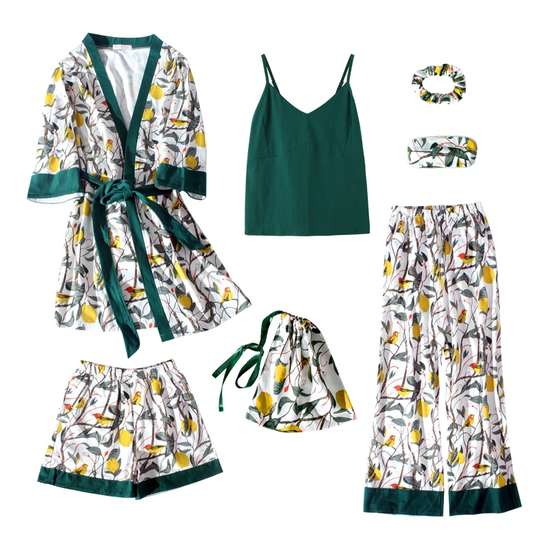 

BZEL New Robe Femme Ladies Tops And Pants Sets Pijama Mujer Female Nightwear Pijamas Sexys Para Dormir Nightdress At All Seasons