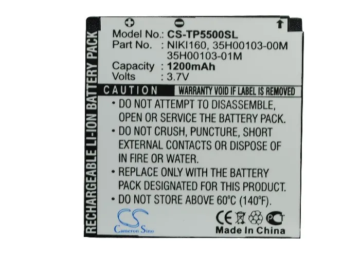 Cameron Sino 1200 мАч аккумулятор NIKI160 для HTC/DOPOD Neon 300 Nike 100 200 P5500 P5520 P5530 S600 NTT DoCoMo HT1100|cameron