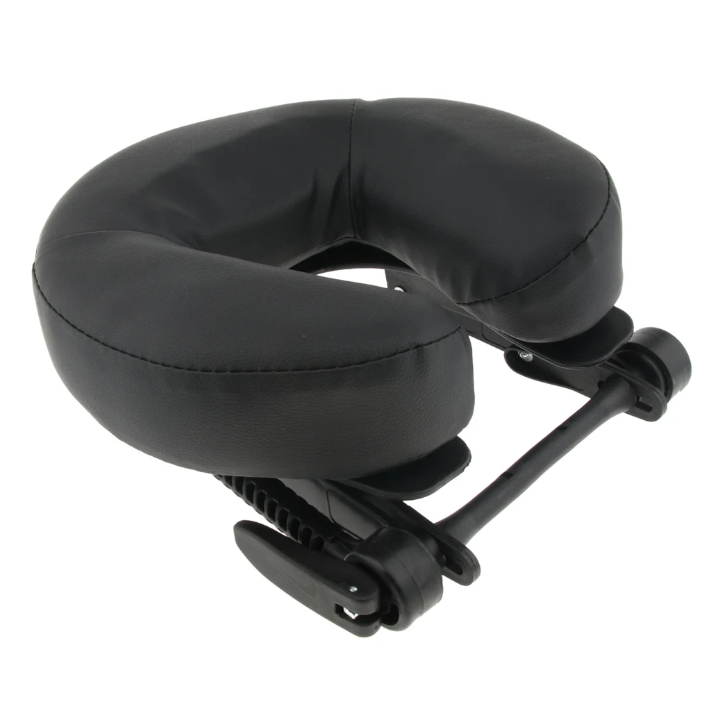 Adjustable Height Face Cradle + Foam Facial Rest Down Cushion + PU Leather Arm Support Pillow Set For Massage Table Bed