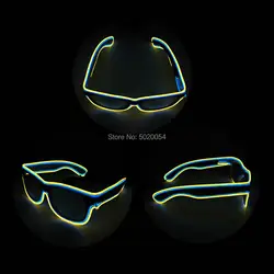 GZYUCHAO костюм EL-Props светодиодный сверкающие с подсветкой очки 2 цвета в сочетании Косплей EL очки женские очки