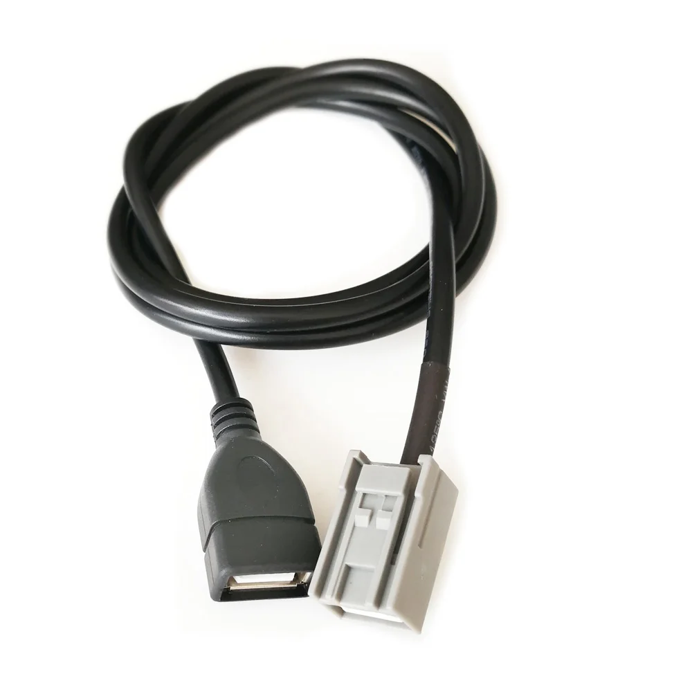 Biurlink DIY Автомобильный медиа внешний USB переключатель панель USB кабель адаптер для Honda Civic Accord Jazz Fit CRV - Название цвета: Only Grey USB