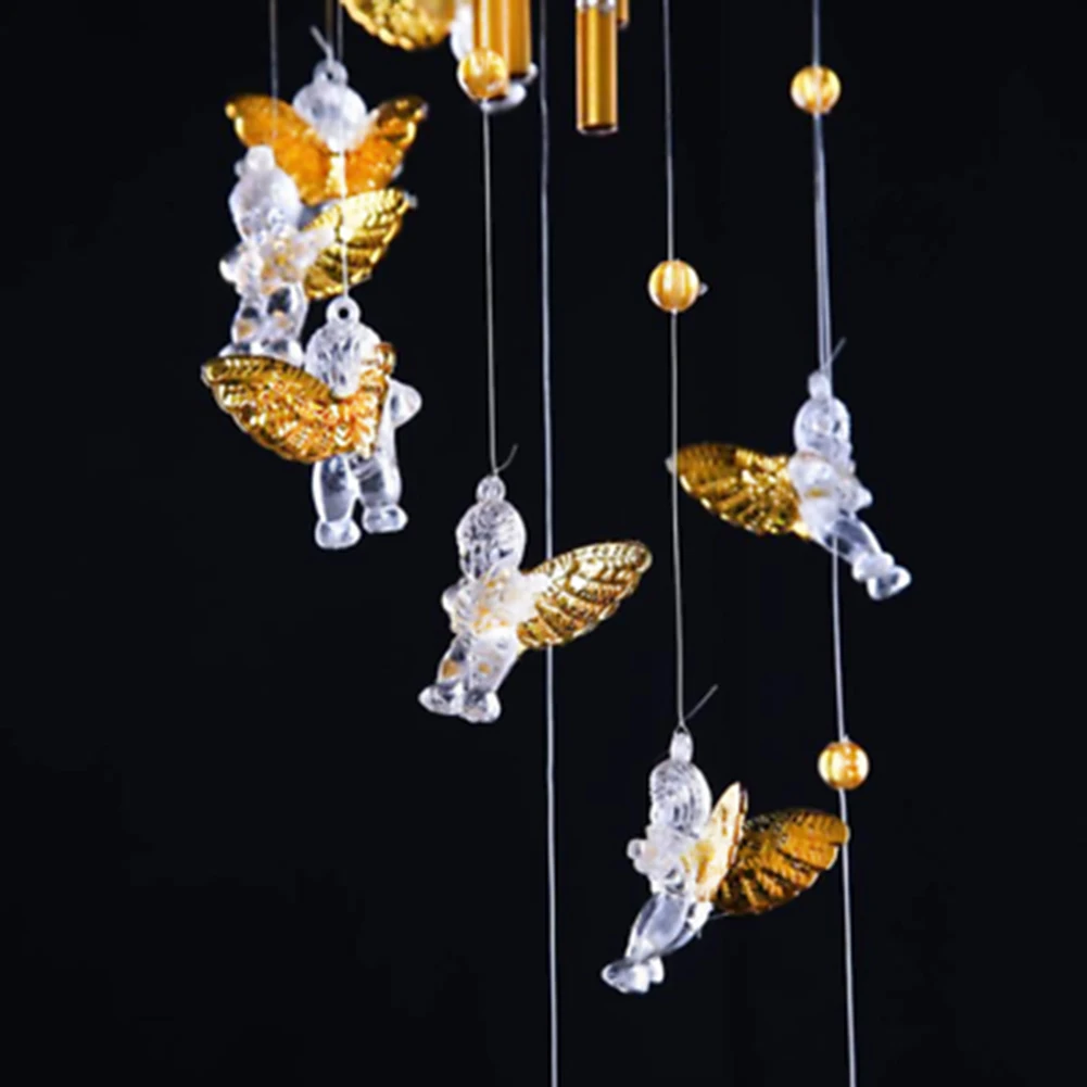 Античный резонансный 5 трубок Love Angel Wind Chime колокольчики Висячие гостиная кровать домашний Декор подарок автомобиль Открытый Двор Сад деко колокольчики