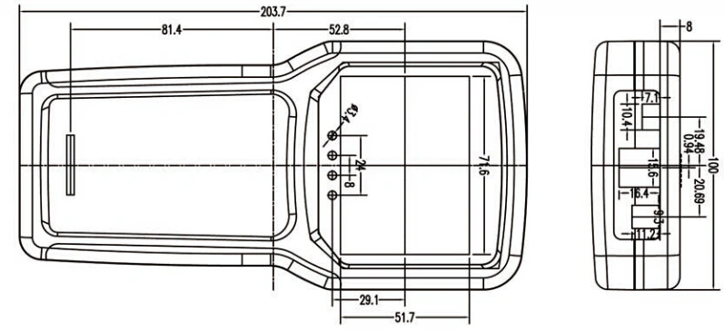 szomk plastic box enclosure electronics project box junction box plastic housing abs electrical handheld enclosure control box 5xAA battery (8).jpg