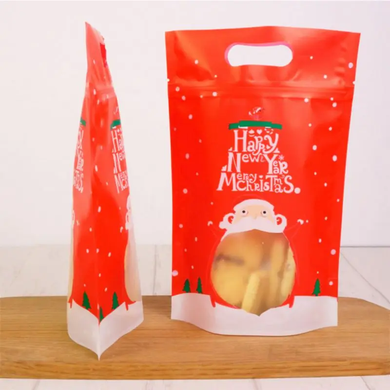 50PCS Christmas Bags Christmas Eve Apple Bags Candy Packaging Ziplock